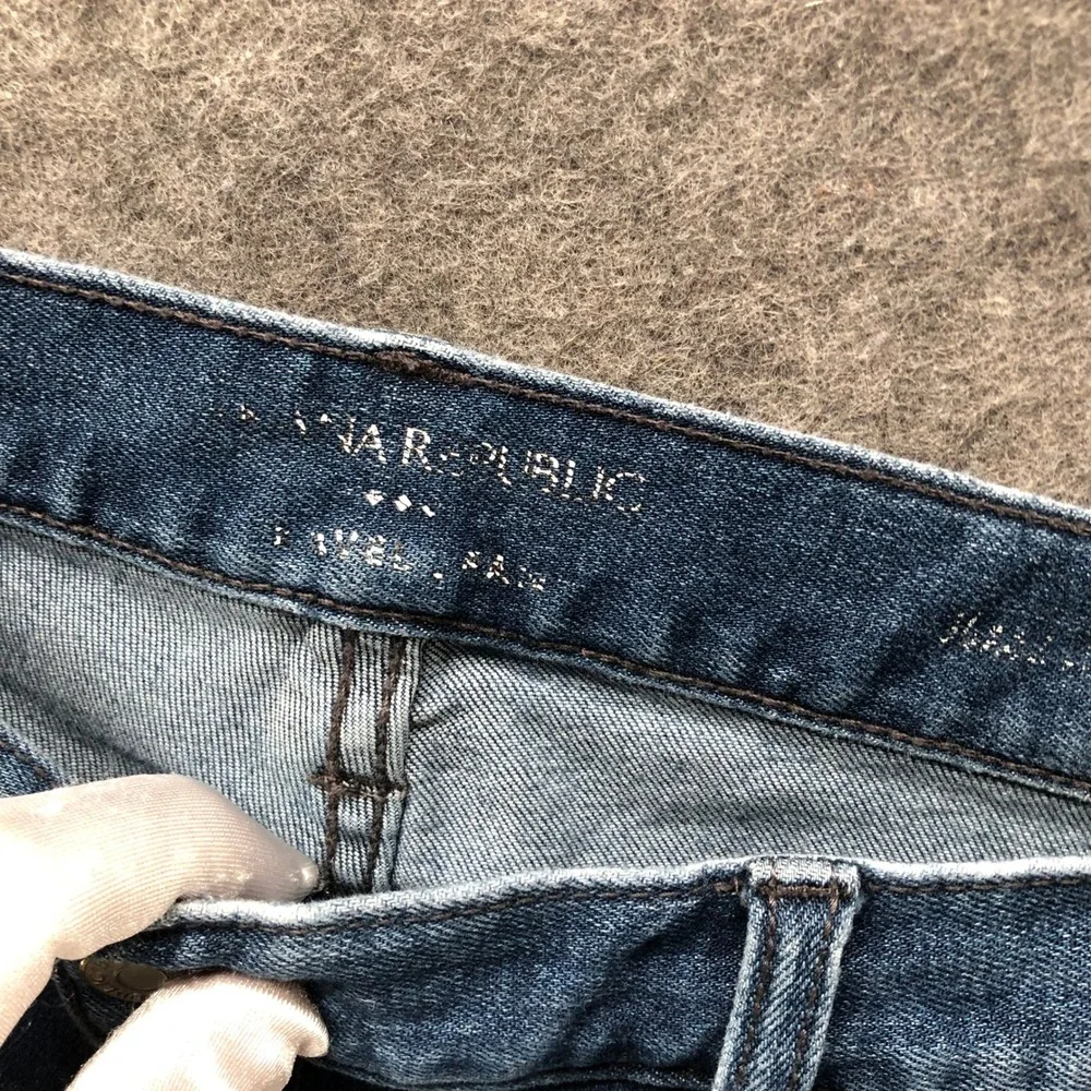 Banana Republic Travel Jeans Mens 36x32 Blue Washed‎ Indigo Stretch